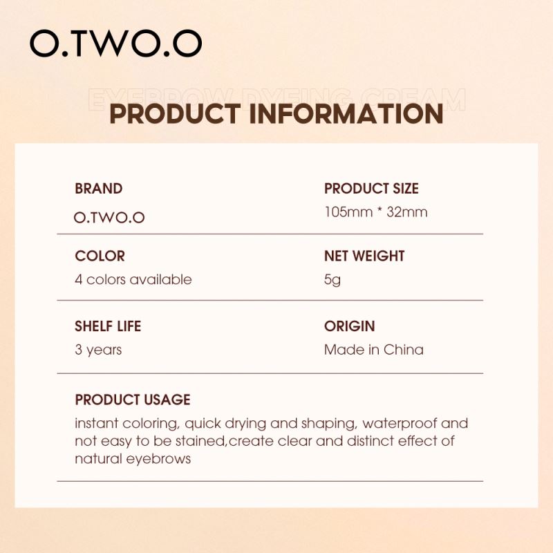 O.Two.O Dyeing Eyebrow Cream